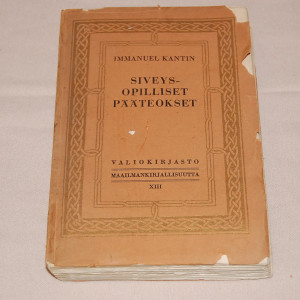 Immanuel Kantin siveysopilliset pääteokset